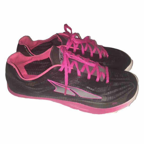 Altra Golden Spike Womens 9 M Mens 7.5 Black Pink Track Trail Run Cleats Shoes - Picture 1 of 9